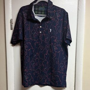 William Murray Golf Navy and Red Polo Shirt